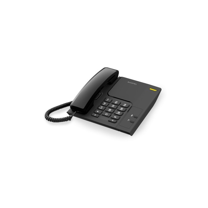 (Reacondicionado) Alcatel T26, Analog telephone, Wired Wireless headset, Pared, Negro, Tono Pulso ATL1413717
