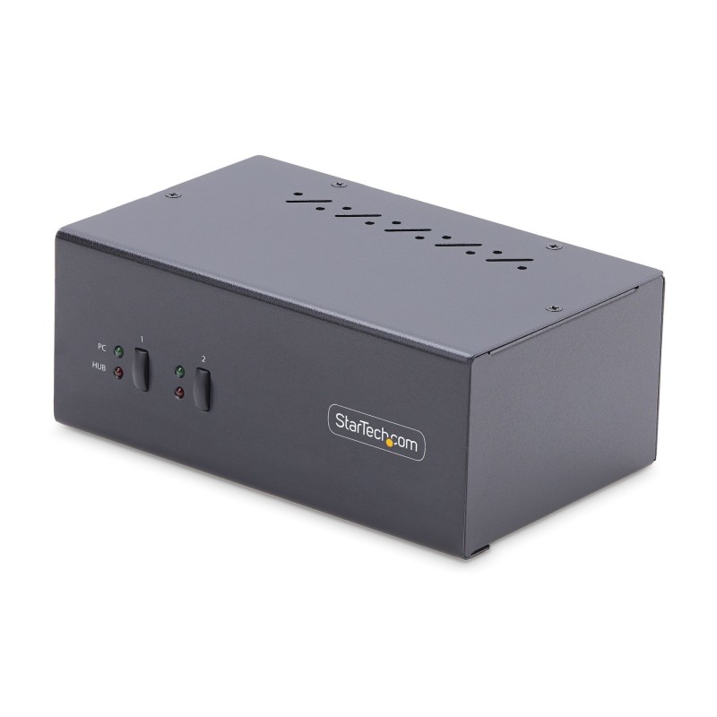 StarTech.com Switch KVM de 2 Puertos DisplayPort para 2 Monitores - Conmutador KVM 4K60Hz - Hub Ladr P2DD46A2-KVM-SWITCH
