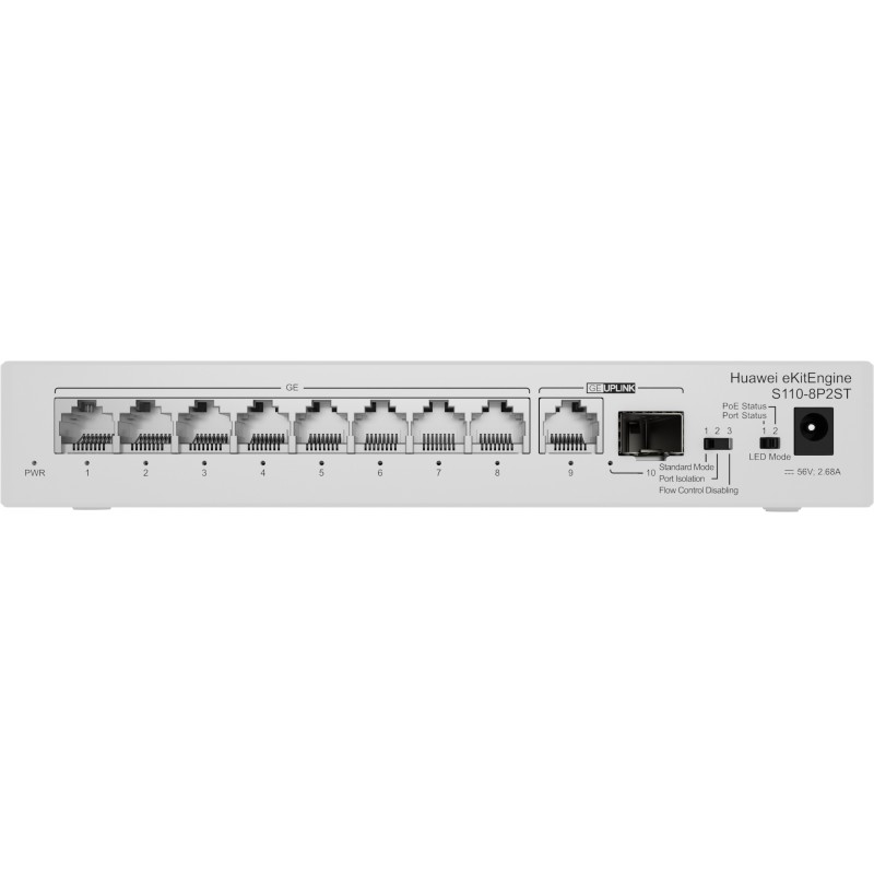 Huawei CloudEngine S110-8P2ST Energía sobre Ethernet (PoE) Gris 98012269