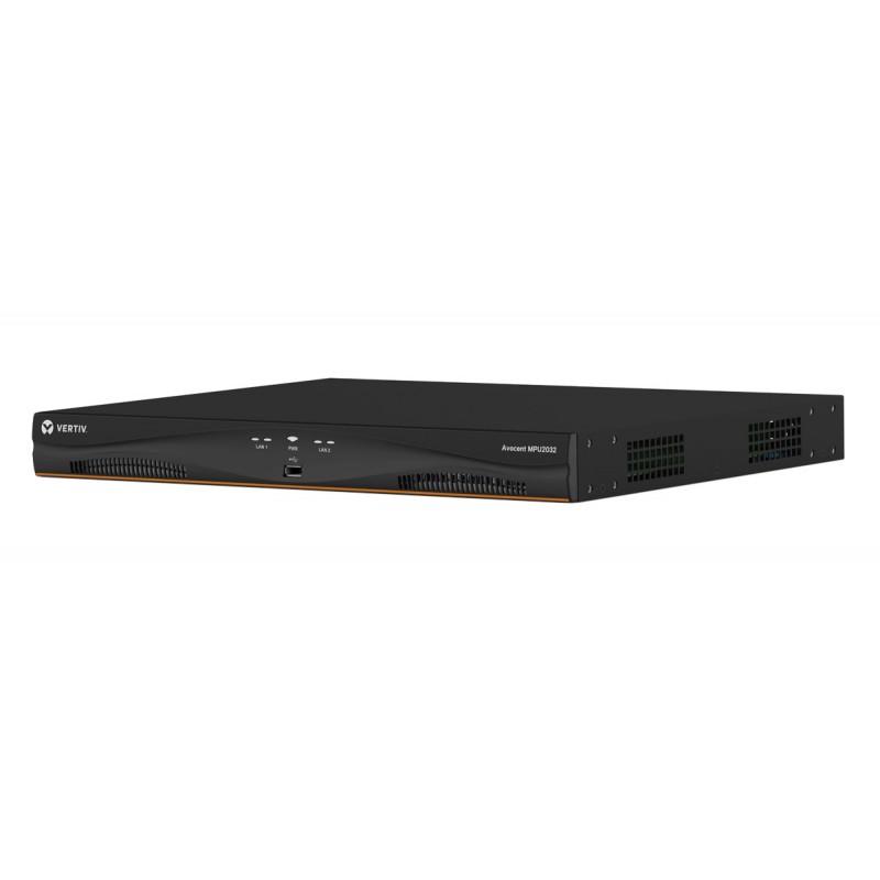 Vertiv Avocent MergePoint Unity de 32 puertos, 8 rutas KVM digitales y fuente de alimentación de CA  MPU8032DAC-001