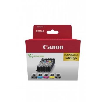 Canon 2078C008 Original Negro, Cian, Magenta, Amarillo Para PIXMA TS6150, PIXMA TS6151, PIXMA TS8150