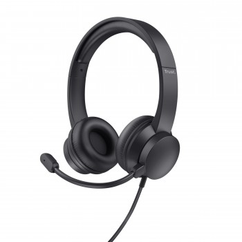 Auriculares Trust Ayda- Micrófono -  USB - Negros 25088