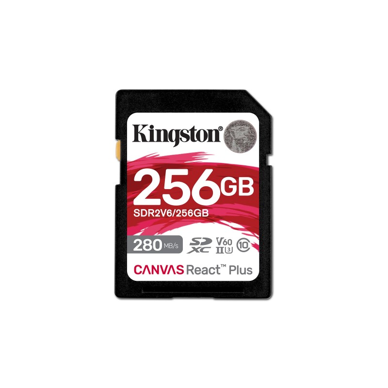 Kingston Technology Canvas React Plus 256 GB SDXC UHS-II Clase 10 SDR2V6 256GB