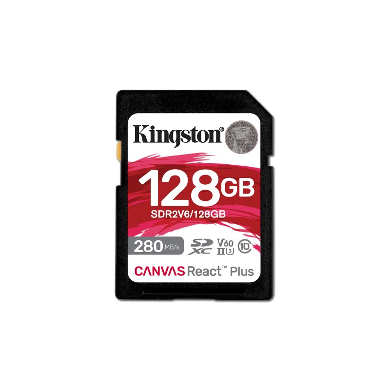 Kingston Technology Canvas React Plus 128 GB SDXC UHS-II Clase 10 SDR2V6 128GB