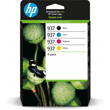 Consumibles HP 937 Pack de 4 Cartuchos 6C400NE