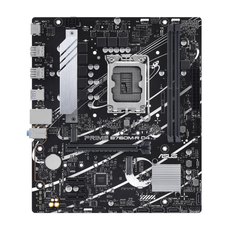ASUS PRIME B760M-R D4 - LGA 1700 - micro ATX - Intel B760 90MB1HA0-M0EAY0