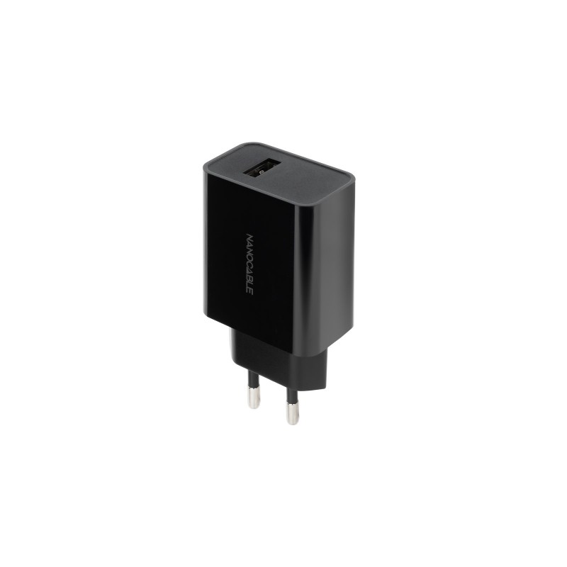 Cargador de Pared Nanocable  1xUSB 2.1A Negro 10.10.2004