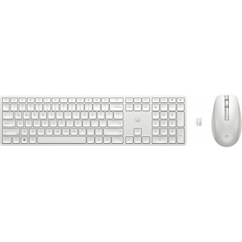 HP 650 Combo de Teclado + Ratón Inalámbrico Blanco 4R016AA