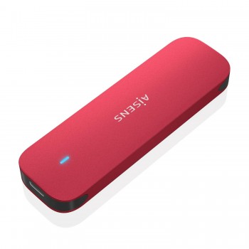 AISENS ASM2-027RED caja para disco duro externo Caja externa para unidad de estado sólido (SSD) Rojo