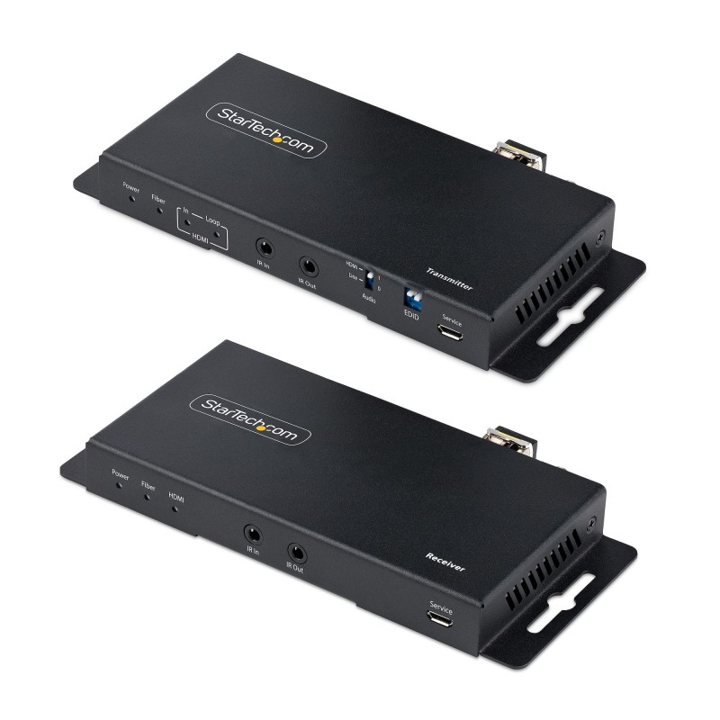 StarTech.com Juego Extensor de HDMI 4K por Fibra - 4K a 60Hz hasta 1km (Monomodo) o 330m (Multimodo) ST121HD20FXA2