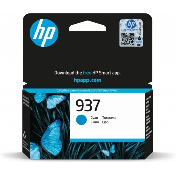 HP Cartucho de Tinta Original 937 cian Original Cian Para Los cartuchos de tinta HP 937 funcionan co 4S6W2NE