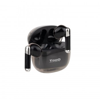 TooQ Onyx Auriculares Inalámbricos + Micrófono Bluetooth con Negro, Cromo TQBWH-0054B