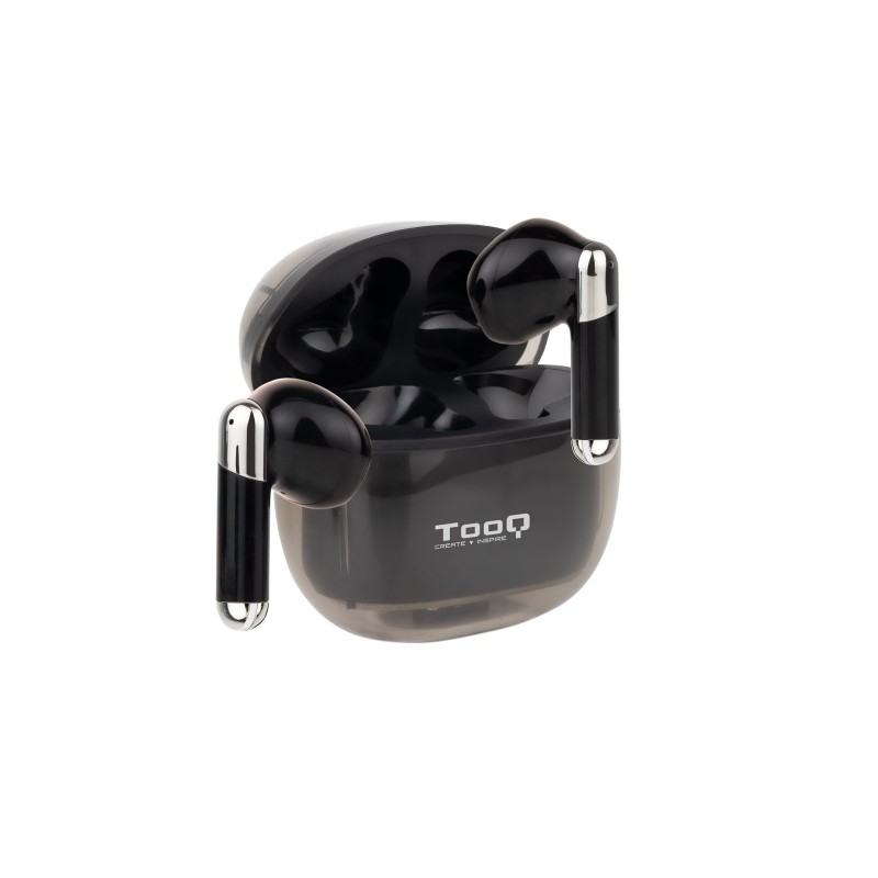 TooQ Onyx Auriculares Inalámbricos + Micrófono Bluetooth con Negro, Cromo TQBWH-0054B