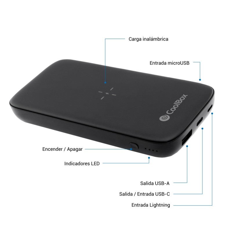 CoolBox COO-PB10KW-BK1 Negro - 10000 mAh