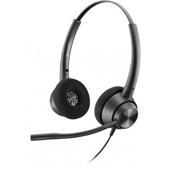 POLY Auriculares binaurales EncorePro 320 con desconexión rá Negro 77T26AA