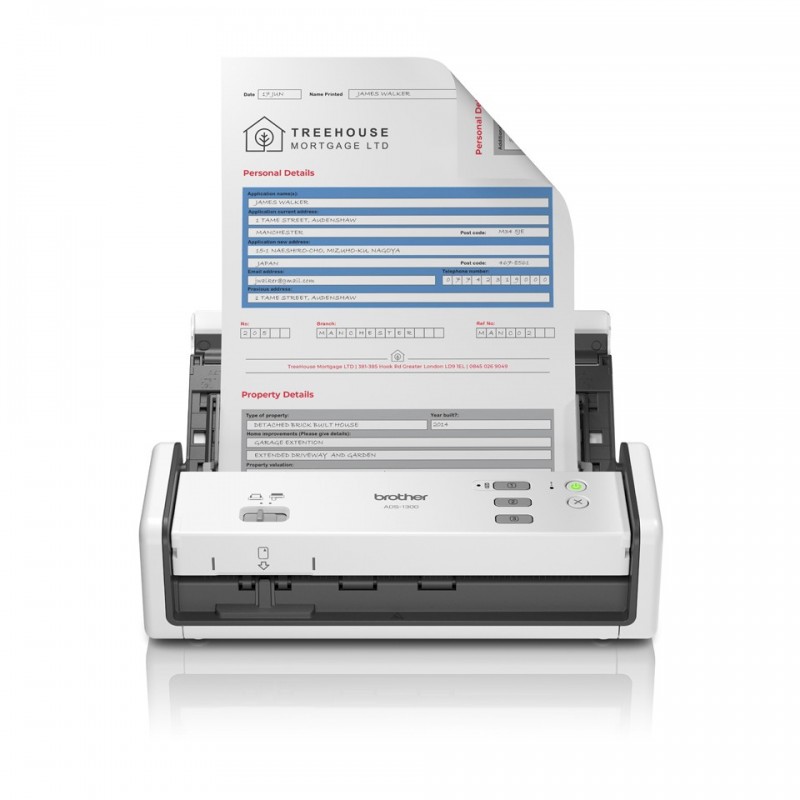 Brother ADS-1300 (ADF) 1200 x 1200 DPI A4 Blanco ADS1300UN1