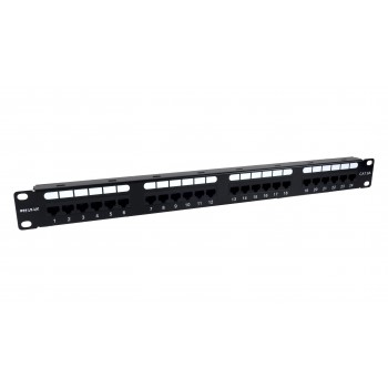 Phasak Patch panel 19" 24P Cat.6A UTP RJ45 DUAL 1U - PU 2421