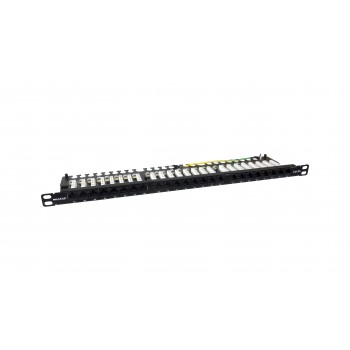 Phasak Patch panel 19" 24P Slim Cat.6A UTP RJ45 DUAL 0.5U - PU 4811