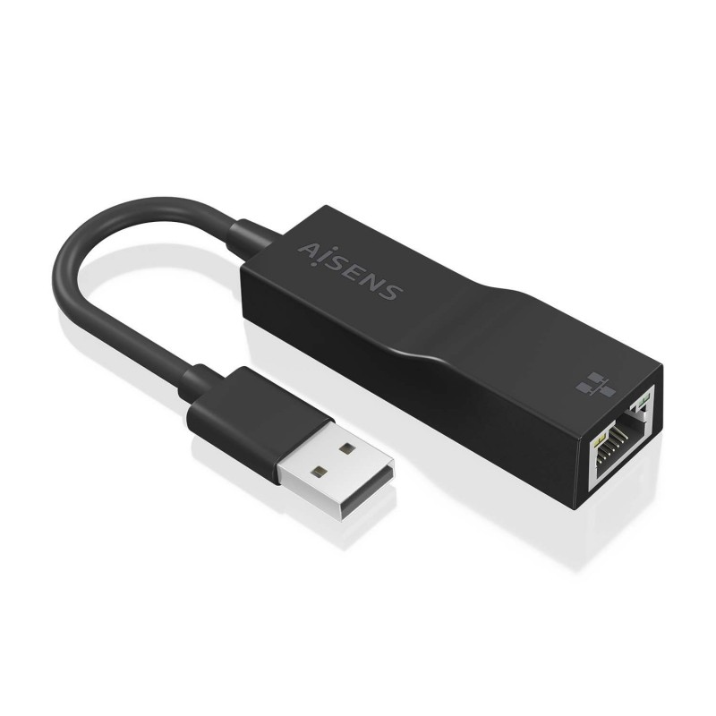 AISENS Conversor USB 3.0 a Ethernet Gigabit 10 100 1000 Mbps, Negro, 15 cm A106-0766