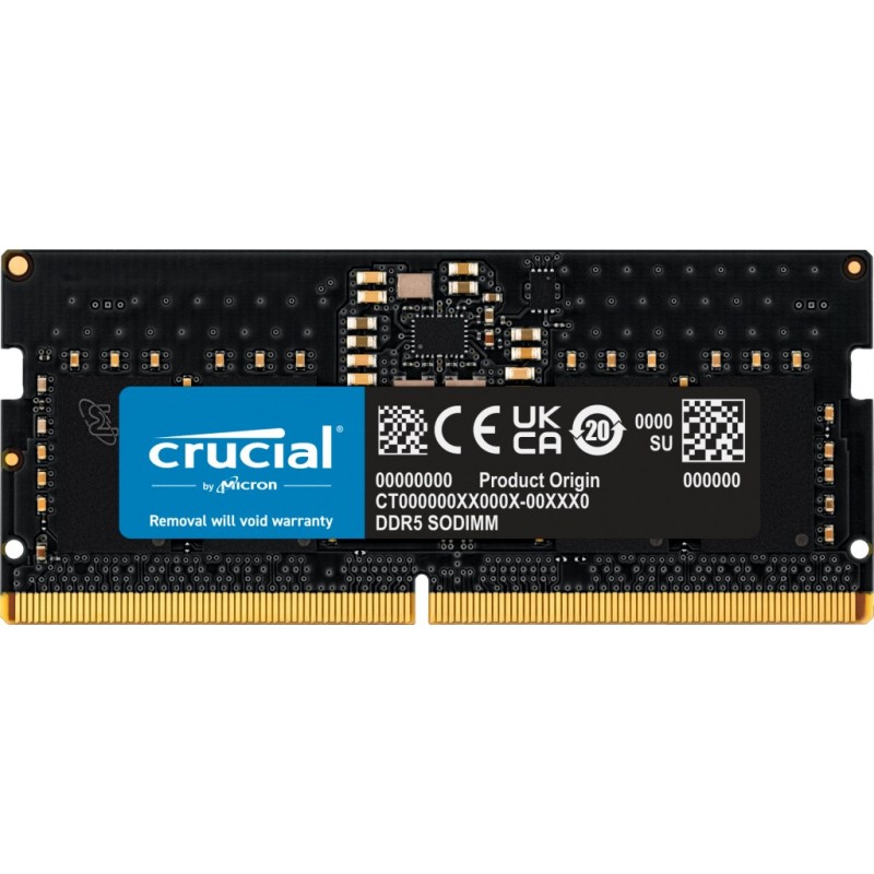 Crucial 8GB (1x8GB) DDR5-5600 CL 46 SO-DIMM RAM Notebook Spe 8GB - 1 x 8GB DDR5 5600 MHz CT8G56C46S5