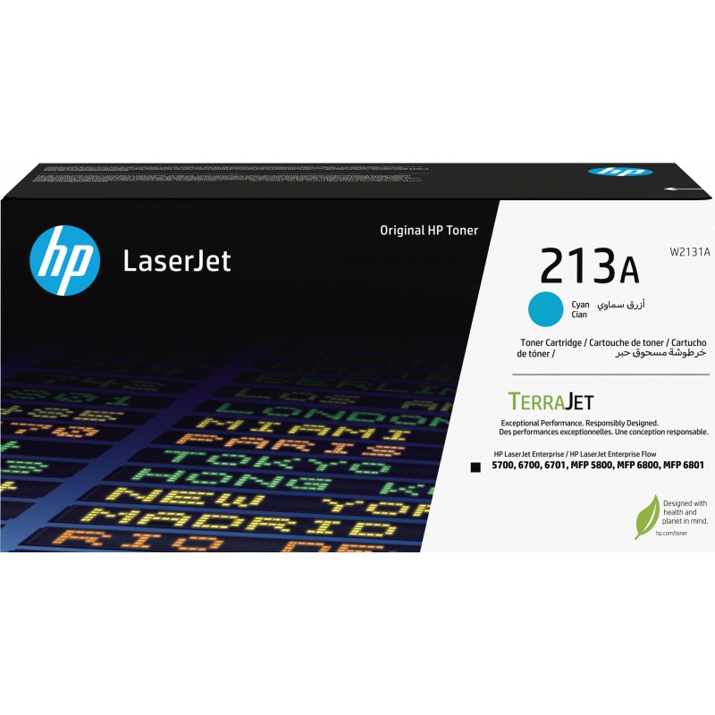 HP Cartucho de tóner Original LaserJet 213A cian W2131A