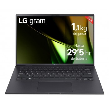 LG Gram 14Z90S Negro - 14" - Intel Core Ultra 7 - 32GB - 1000GB SSD - Gráfica integrada - W11 Home 14Z90S-G.AD78B