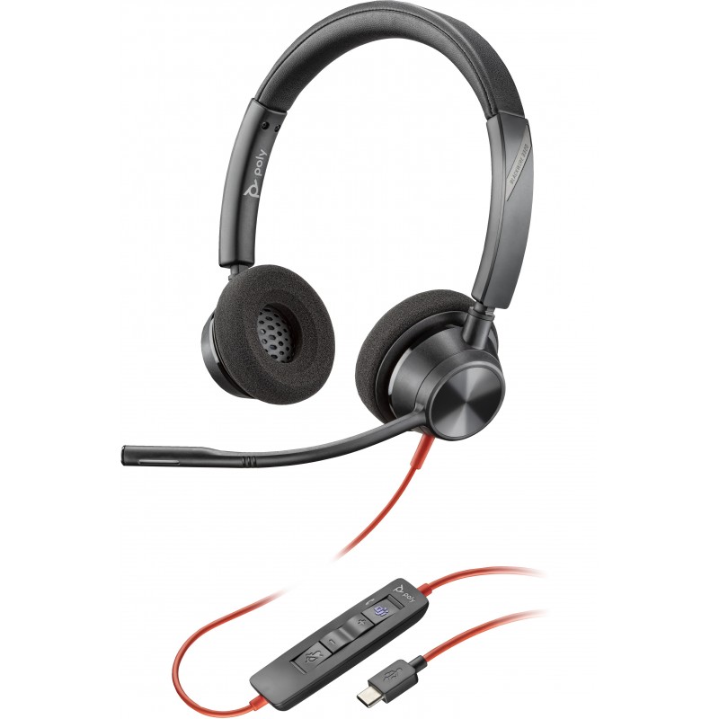 Auriculares Poly Blackwire 3320 USB-C, Mini-phone (3.5mm) 8X220AA
