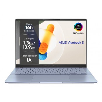 ASUS VivoBook S 14 OLED Azul - 14" - Intel Core Ultra 5 - 16GB - 1000GB SSD - W11 Home 90NB12H2-M00BD0