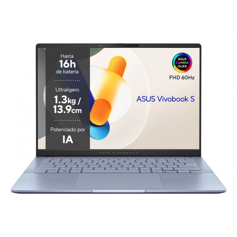 ASUS VivoBook S 14 OLED Azul - 14" - Intel Core Ultra 5 - 16GB - 1000GB SSD - W11 Home 90NB12H2-M00BD0
