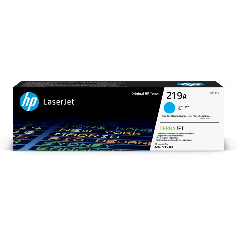 HP Cartucho de Tóner Original LaserJet 219A cian W2191A
