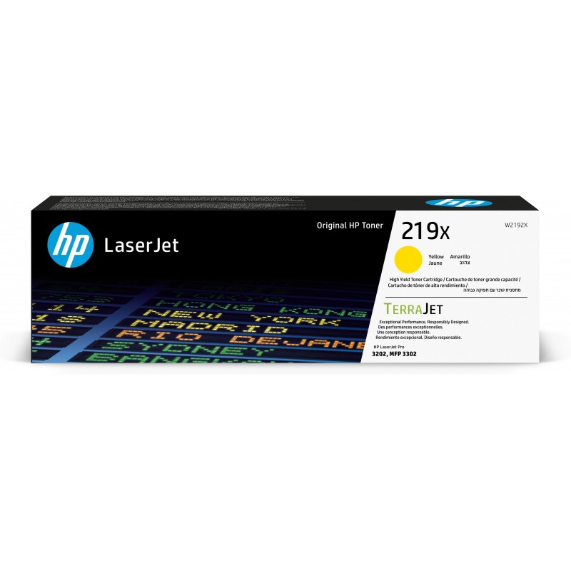 HP Cartucho de Tóner Original LaserJet 219X de alta capacidad amarillo W2192X