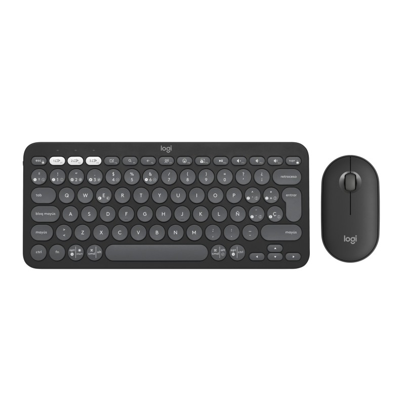 Logitech Pebble 2 Combo teclado Ratón incluido RF Wireless + Bluetooth QWERTY Español Grafito 920-012227
