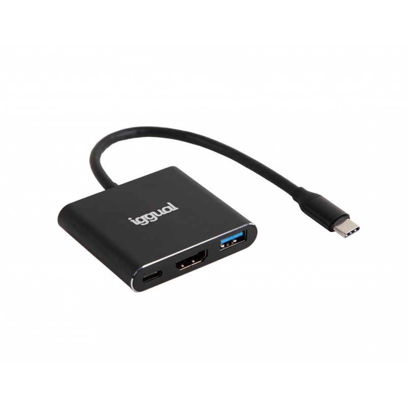 iggual Hub tipo C 3 en 1 HDMI USB3.0 PD100W IGG318461