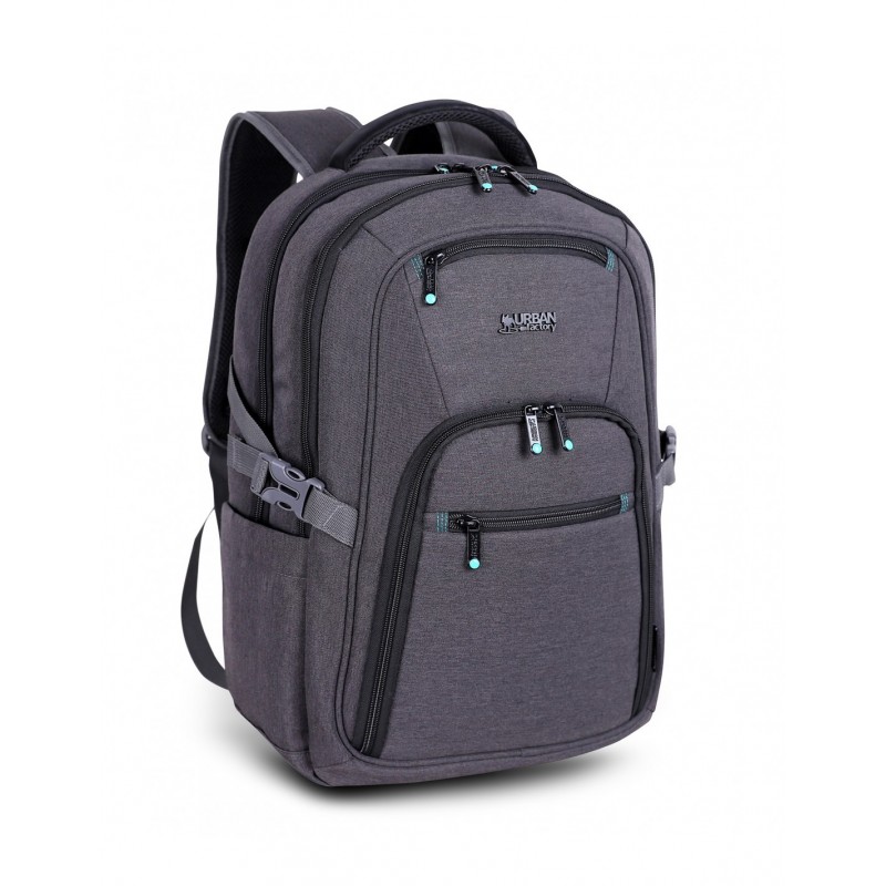 Urban Factory HTE17UF mochila Mochila de viaje Negro, Gris Malla, Poliéster, Plástico reciclado, Ace