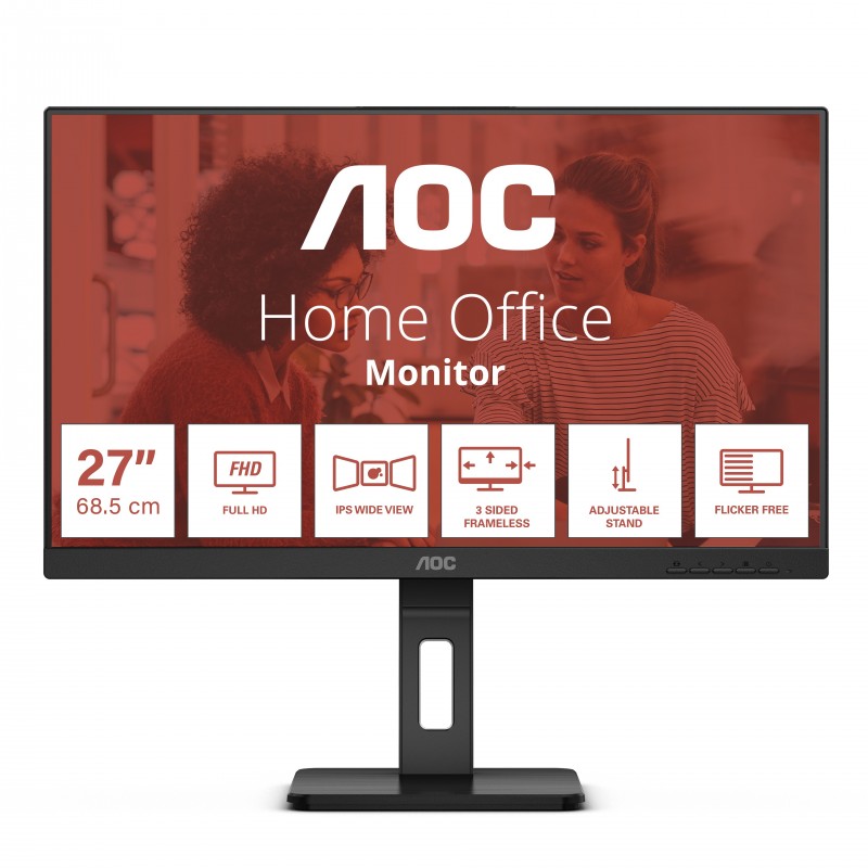 AOC E3 27E3QAF - 27" Full HD - LED - Negro - 75Hz