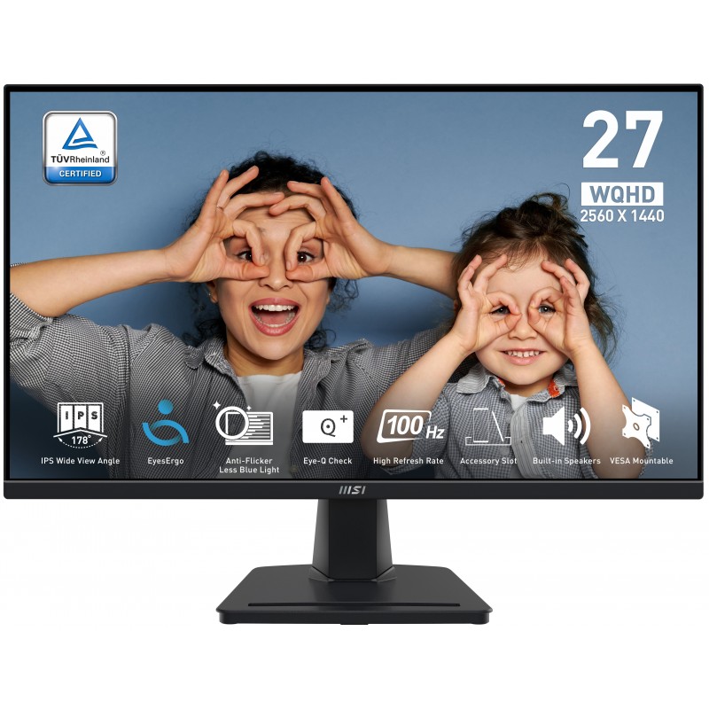 MSI Pro MP275Q - 27" Wide Quad HD - LED - Negro - 100Hz 9S6-3PC3CM-029