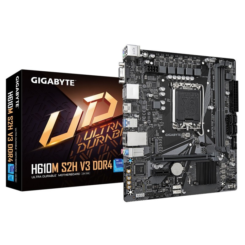 Gigabyte H610M S2H V3 DDR4 - LGA 1700 - micro ATX - Intel H610 Express
