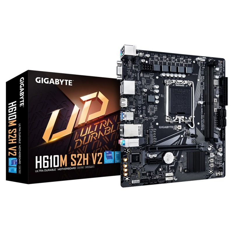 Gigabyte H610M S2H V2 - LGA 1700 - micro ATX - Intel H610 Express 9M61M2H52-00-10