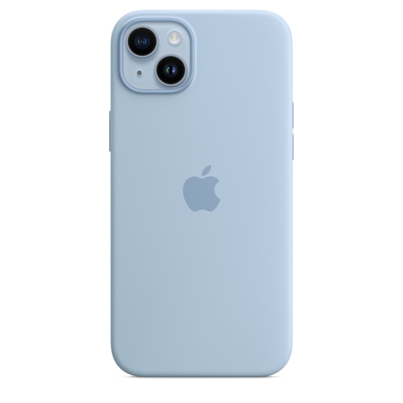 (Reacondicionado) Funda Microfibra, Silicona Azul claro para Apple iPhone 14 Plus MQUE3ZM A?ES