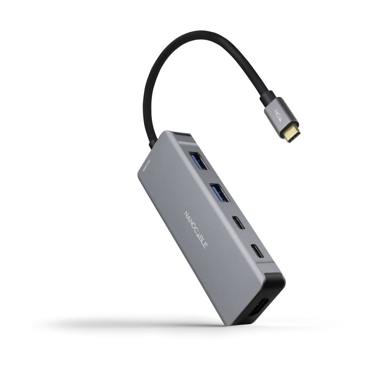 Nanocable HUB USB-C 6 en 1 - USB-C 3.2 GEN1 5G a 2 x USB-A   2 x USB-C   HDMI   USB-C PD 100W10.16.1006