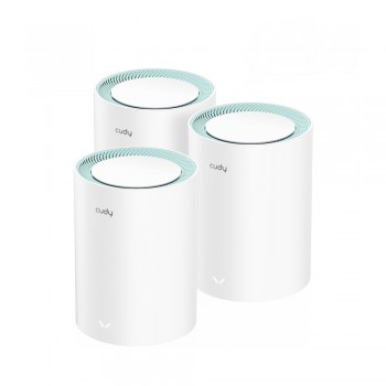 Cudy M1300 3-PACK sistema Wi-Fi Mesh (Wi-Fi en malla) Doble banda (2,4 GHz   5 GHz) Wi-Fi 5 (802.11a M1300(3-PACK)