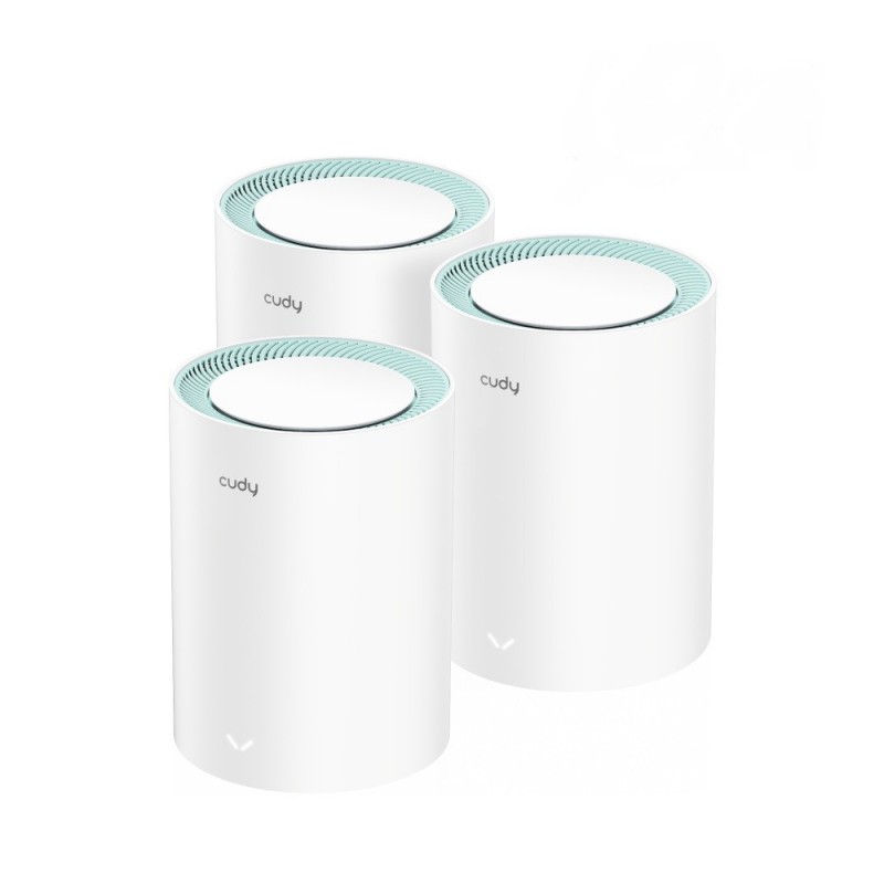 Cudy M1300 3-PACK sistema Wi-Fi Mesh (Wi-Fi en malla) Doble banda (2,4 GHz   5 GHz) Wi-Fi 5 (802.11a M1300(3-PACK)