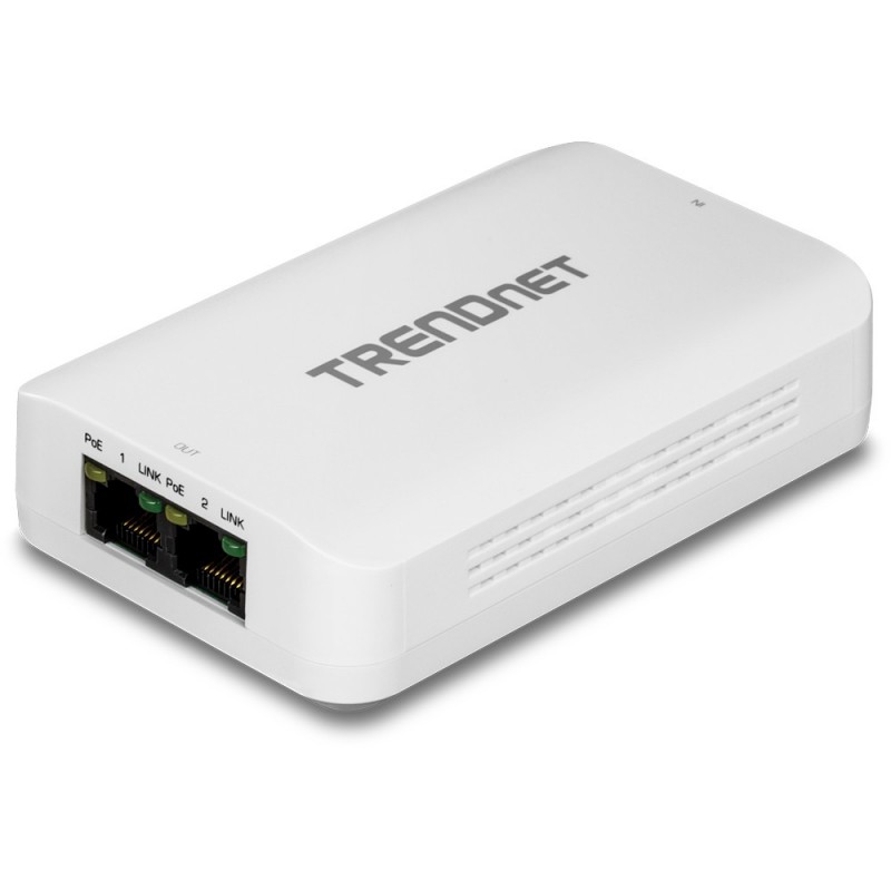 Trendnet Extensión PoE TRENDnet TPE-BE200 - 2 x Gigabit Ethernet Puerto(s) de salida - 60 W