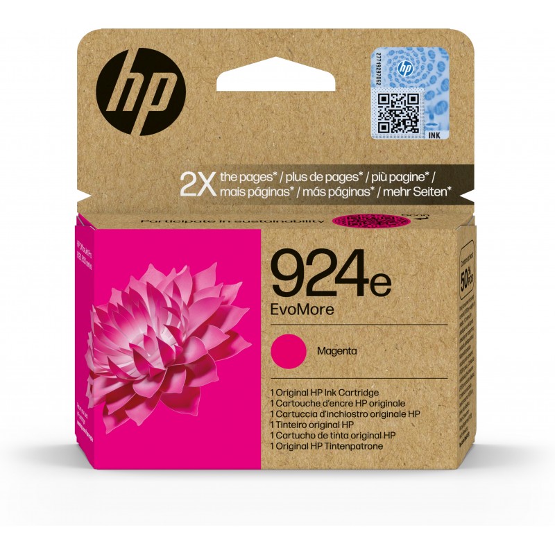 HP Cartucho de Tinta Original EvoMore 924e magenta Original Magenta 4K0U8NE