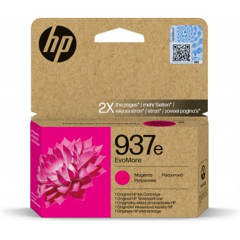 HP Cartucho de Tinta Original EvoMore 937e magenta Original Magenta 4S6W7NE