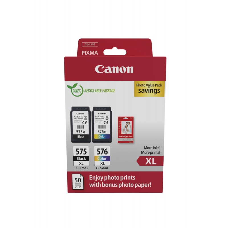 Canon 5437C006 Original Negro, Cian, Magenta, Amarillo Para PIXMA TS3550i, PIXMA TS3551i, PIXMA TR47