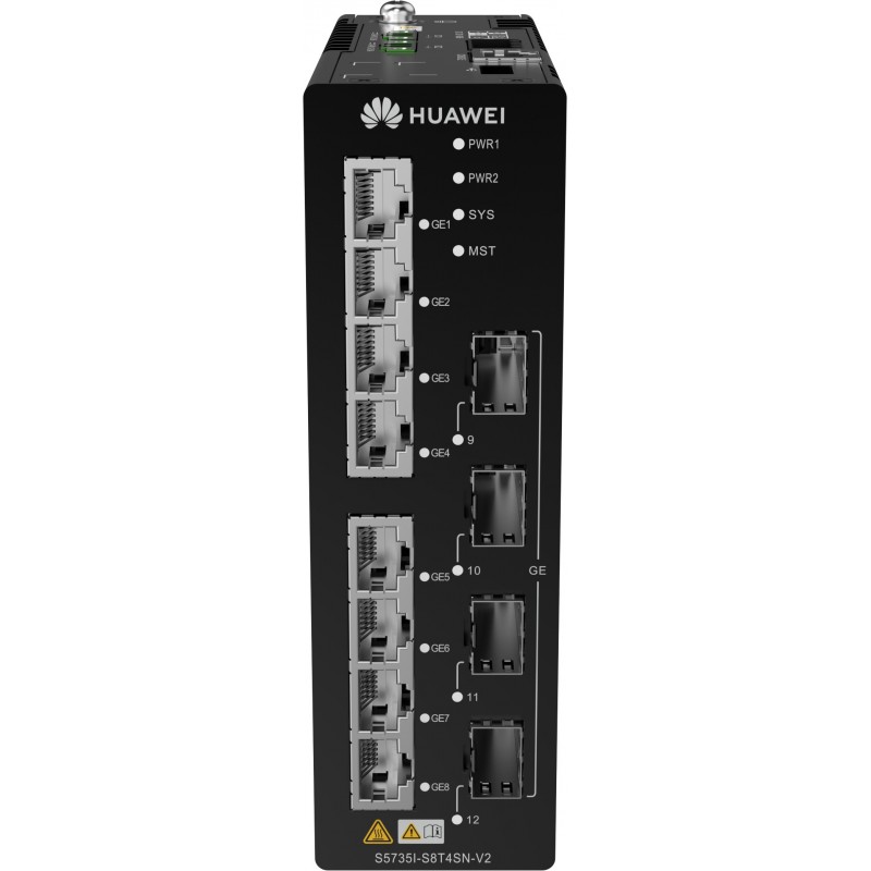 Huawei CloudEngine S5735I-S8T4SN-V2 Gestionado Gigabit Ethernet (10 100 1000) Negro 98012086