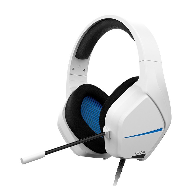 Krom Kopa Move Auriculares Alámbrico Diadema Juego Blanco NXKROMKOPAMOVEWH