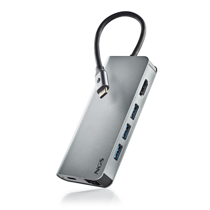NGS WONDER DOCK 8 USB 2.0 Type-C Plata WONDERDOCK8