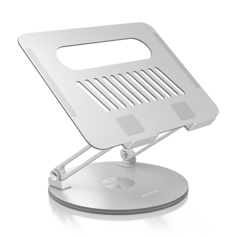 AISENS Soporte de Sobremesa XL Giratorio Ajustable para Portátil   Tablet 10-17, Plata LPS4SXL-247